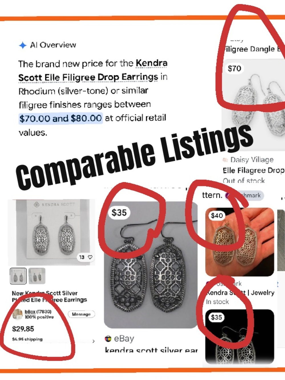 Kendra Scott Elle Filigree Drop Earrings - Picture 7 of 7